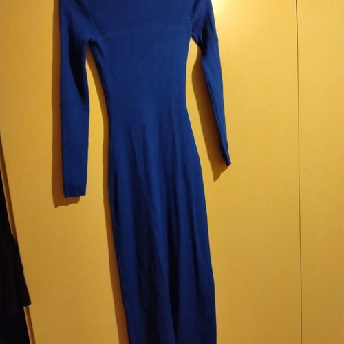 Zara long knitted dress new, blue, size M