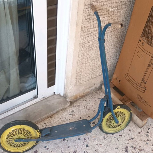 Vintage rare metal scooter from the 70s used
