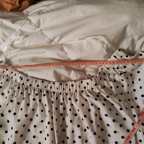 Honey polka dot blouse dress like new, sizes Small to 4XL, black-white