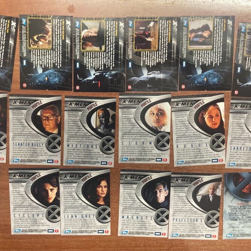 Topps 2000 X-MEN The Movie κάρτες μεταχειρισμένες, ολοκληρωμένο σετ 72 τεμ.
