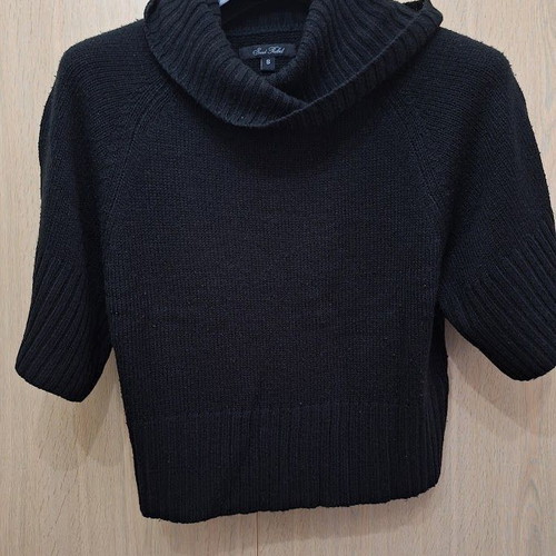 Soul Rebel women's black turtleneck sweater short sleeve like new