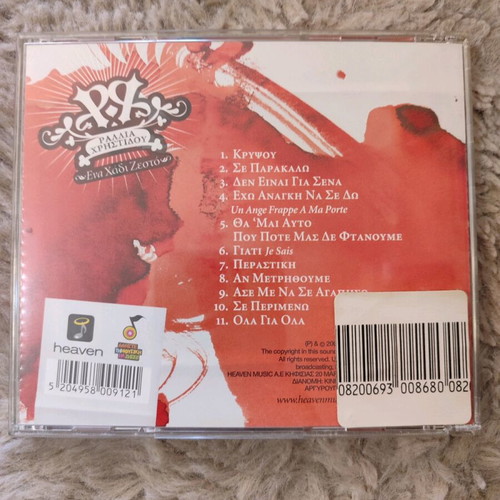 Rallia Christidou Ena Hadi Zesto CD slightly used