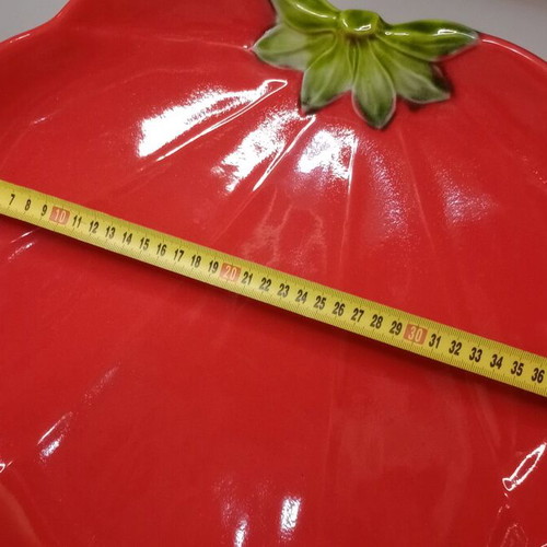 Italian ceramic serving platter large tomato shape new