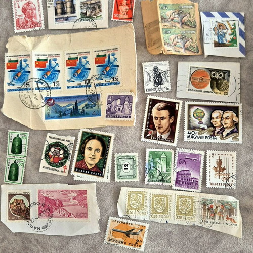Stamp collection used from around the world