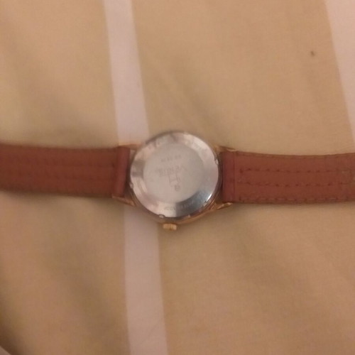 Venus men's wristwatch Swiss automatic with date, leather strap, like new