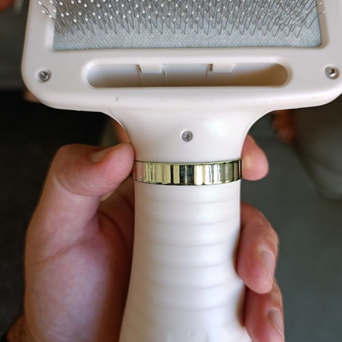 Pet grooming dryer brush