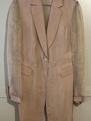 Rococo silk jacket with beige transparency new