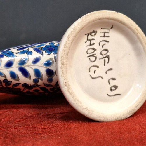Ikaros Rhodes Theofilos ceramic used, napkin holder
