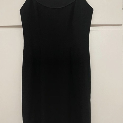 Black vintage dress with straps like new, size L