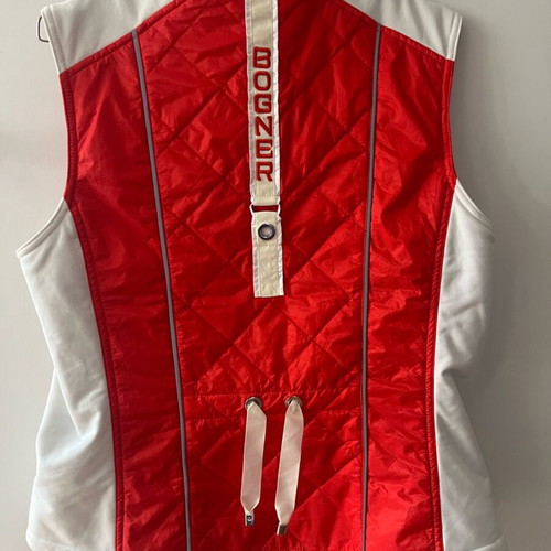 Bogner Savena Gilet women's stretch vest like new, size EU42 US12, red and pink