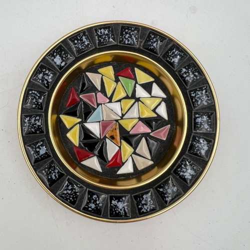 Mid-Century Modern decorative coasters set of 4 with mosaic