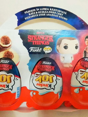 Kinder Joy Stranger Things Funko Pop καινούργιο, πακέτο 3 αυγών