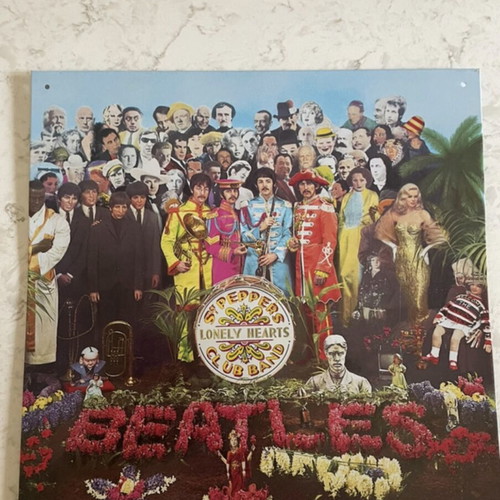 Sgt Pepper’s Lonely Hearts Club Band metal wall plate used