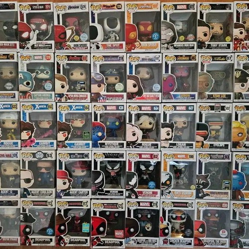 Marvel and DC Universe Funko Pop figures