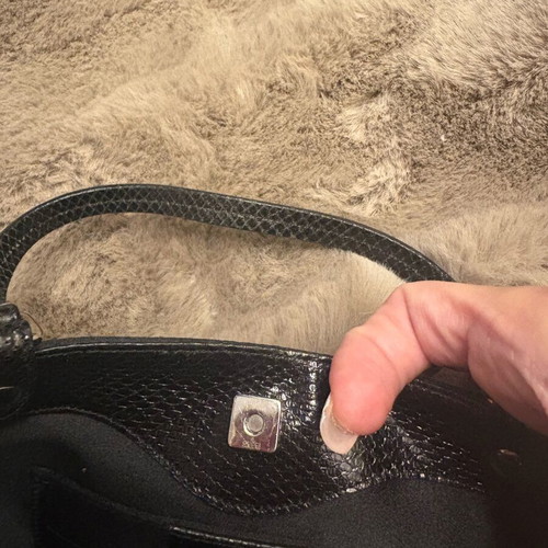 Gucci Interlocking Mini Clutch Bag Silk and Leather Black New