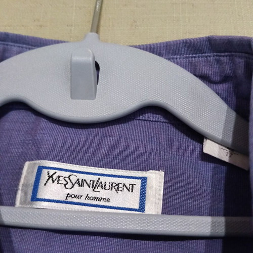YSL Yves Saint Laurent men's dress shirt, purple, size XL
