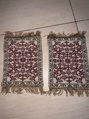 Handmade table napkins two small vintage like new