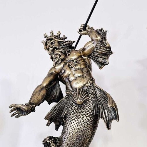 Poseidon statue new, decoration 28 cm, polyresin