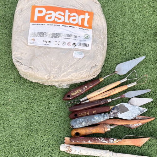 Sculpting Starter Kit with 5kg Pastart Natural Clay and Tool Set