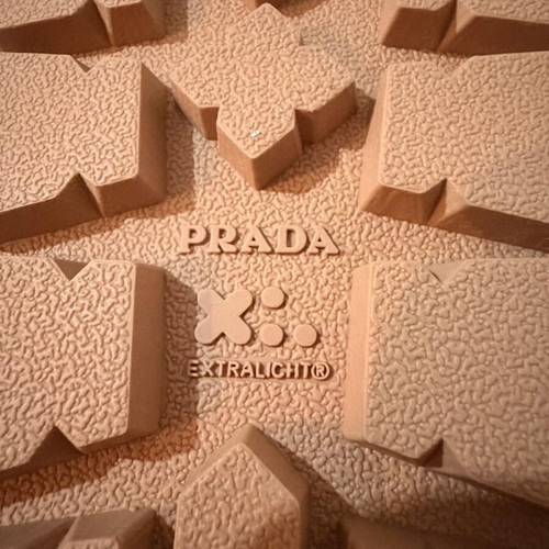 Prada women's nude flip flops size 37/38