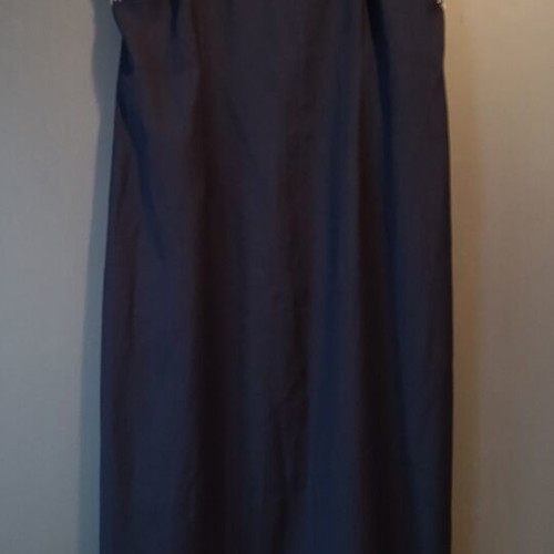 Michael Blake dark blue maxi evening dress with beads and sequins