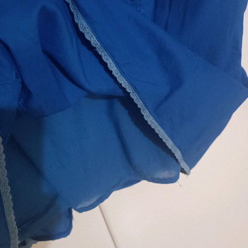 Blanco blue dress like new, short with embroidery