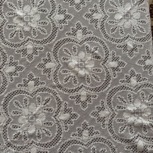 Set of 3 square hand-knitted table linens new