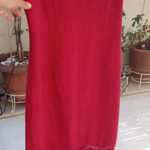 Linen dress Cosmos like new, warm red, size XL