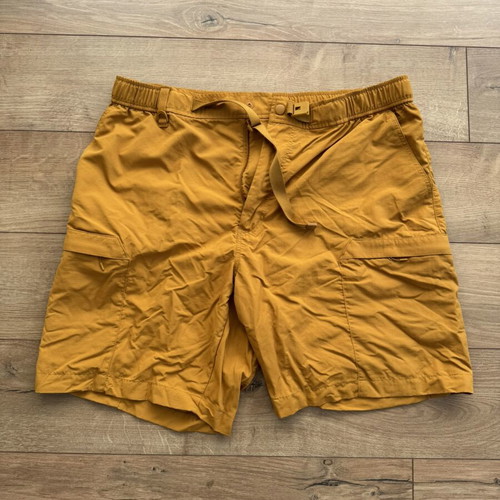 Uniqlo men's geared shorts XL like new, yellow and orange