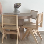 Greek-made extendable dining table, 1m diameter