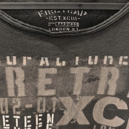 Firetrap London men's short-sleeve T-shirt used, vintage grunge graphic