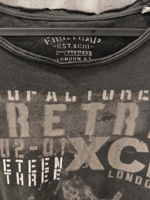 Firetrap London men's short-sleeve T-shirt used, vintage grunge graphic