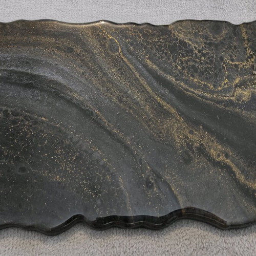 Epoxy resin tray new (liquid glass) 33 x 19 cm