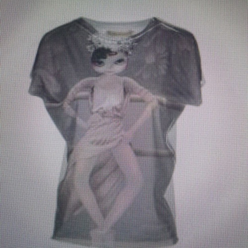 Origami Sensa Nome T-shirt size L like new, multicolor gray/white