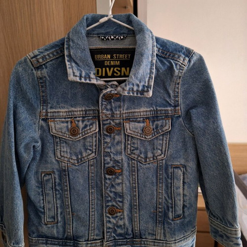 Unisex denim jacket like new, size 98 cm