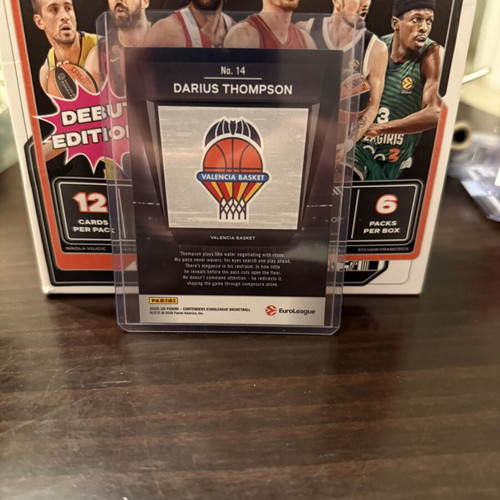 2025-26 Panini Contenders Euroleague Darius Thompson Atmosphere card new