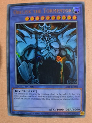 YuGiOh Obelisk the Tormentor LC01-EN001 Ultra Rare Limited Edition near mint