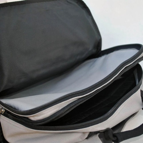 Quiksilver Messenger Bag used, grey and black shoulder laptop bag Y2K