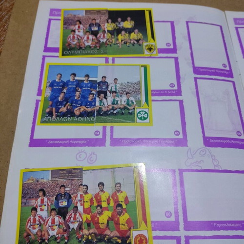 Dekame Tono sticker album used with Panini football 95 stickers