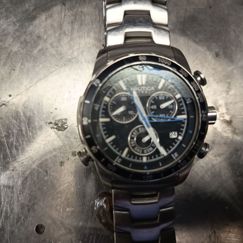 Nautica steel watch used