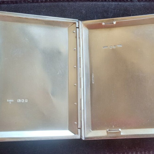 Asprey Sterling Silver Cigarette Case George V Antique like new