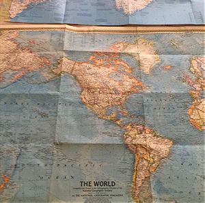 2 μεγάλοι χάρτες ,Του Κόσμου,Καναδα