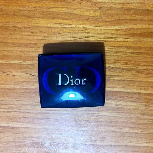 Dior eyeshadow used, metallic blue with Miss Dior perfume gift