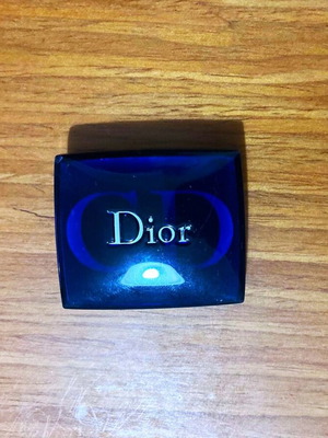 Dior eyeshadow used, metallic blue with Miss Dior perfume gift