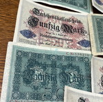 50 Mark 1914 banknotes, lot