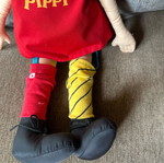 Pippi Longstocking cloth doll Micki like new, 48 cm