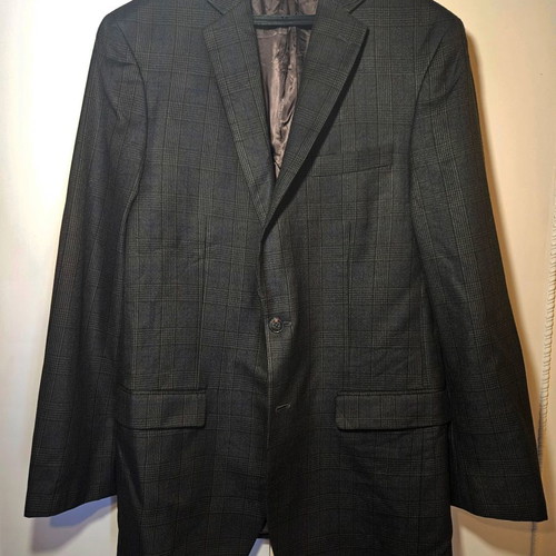 Authentic Calvin Klein men's brown jacket with stripe pattern size L like new