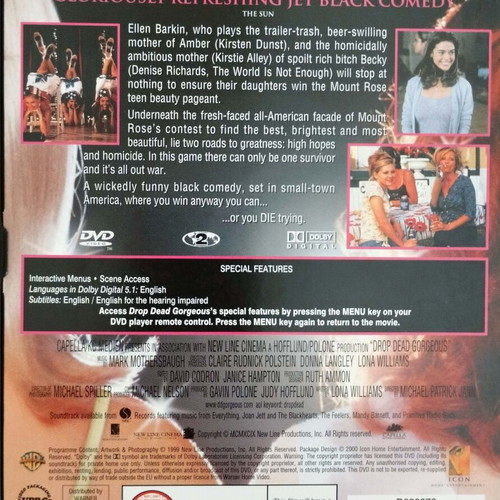 Drop Dead Gorgeous DVD like new without Greek subtitles