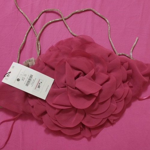 Bershka top new, size XS with silver cords