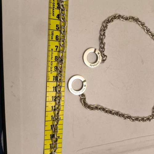 Hot Diamonds silver set bracelet and necklace like new